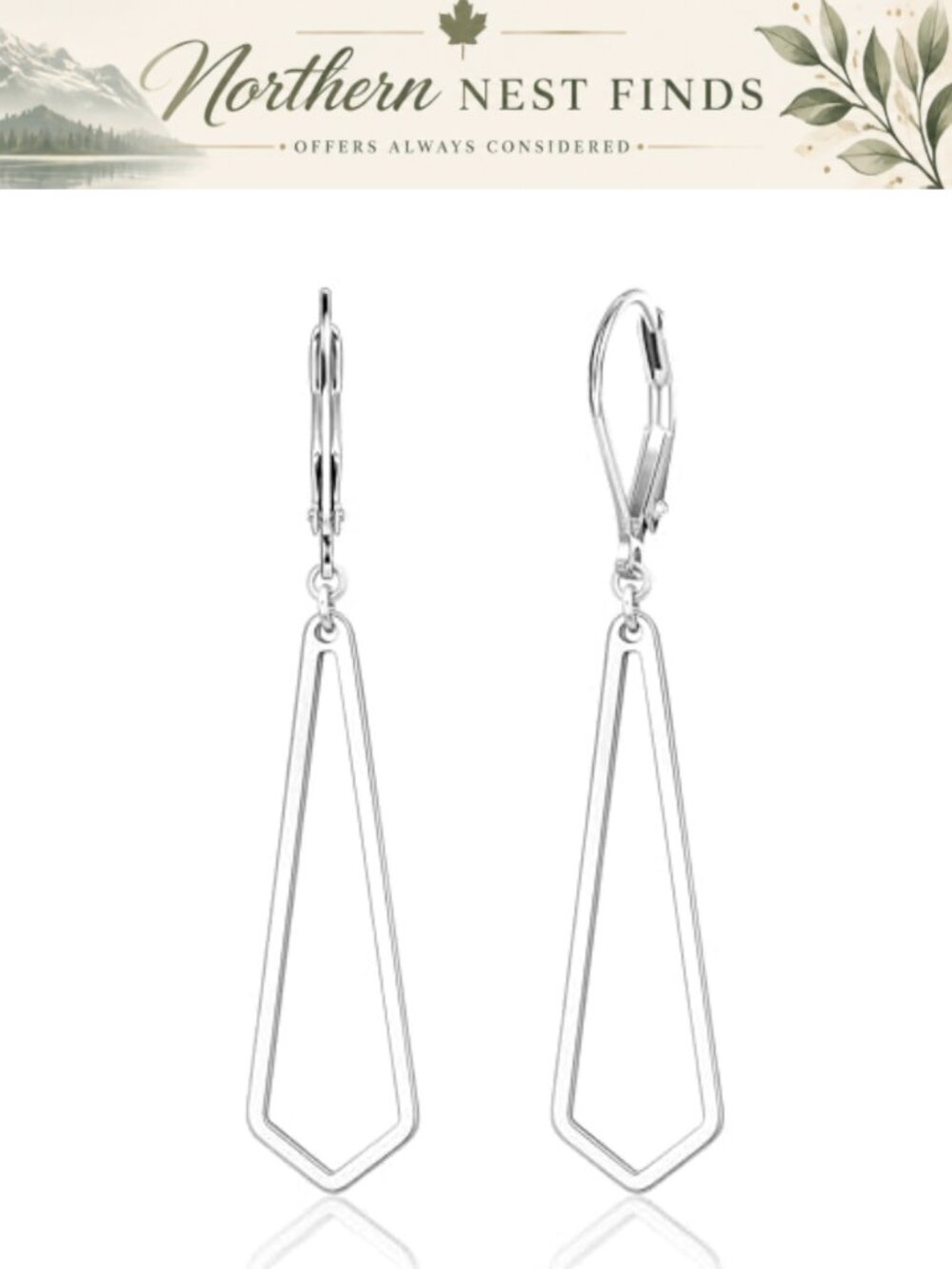 Geometric Bar Dangle Drop Earrings – Modern Statement Jewelry for Women